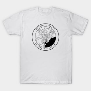 Cardiff Map T-Shirt